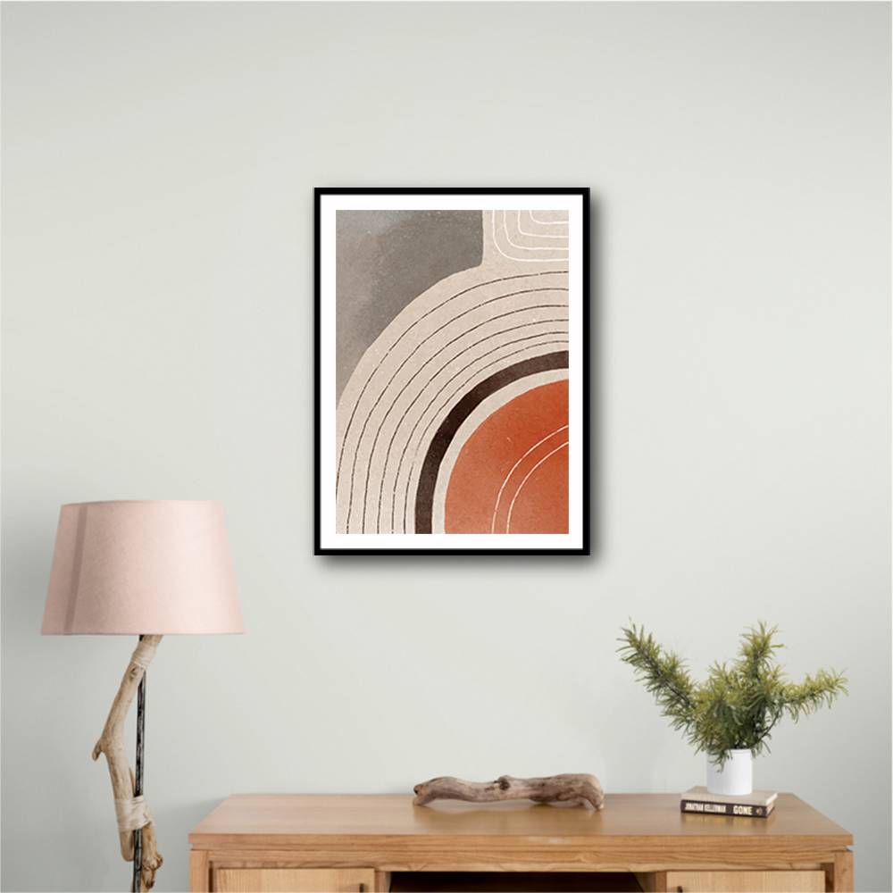 Orange Minimal Shapes #2 Wall Art