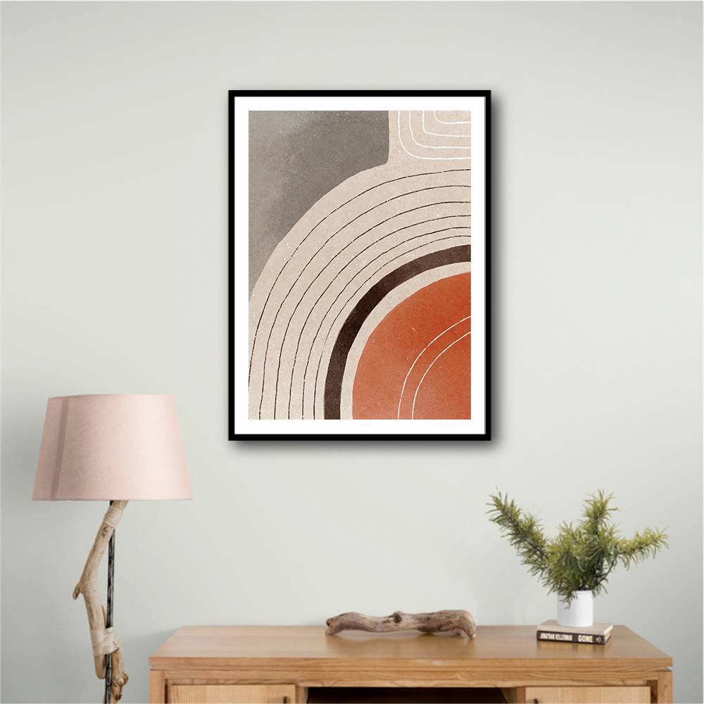 Orange Minimal Shapes #2 Wall Art