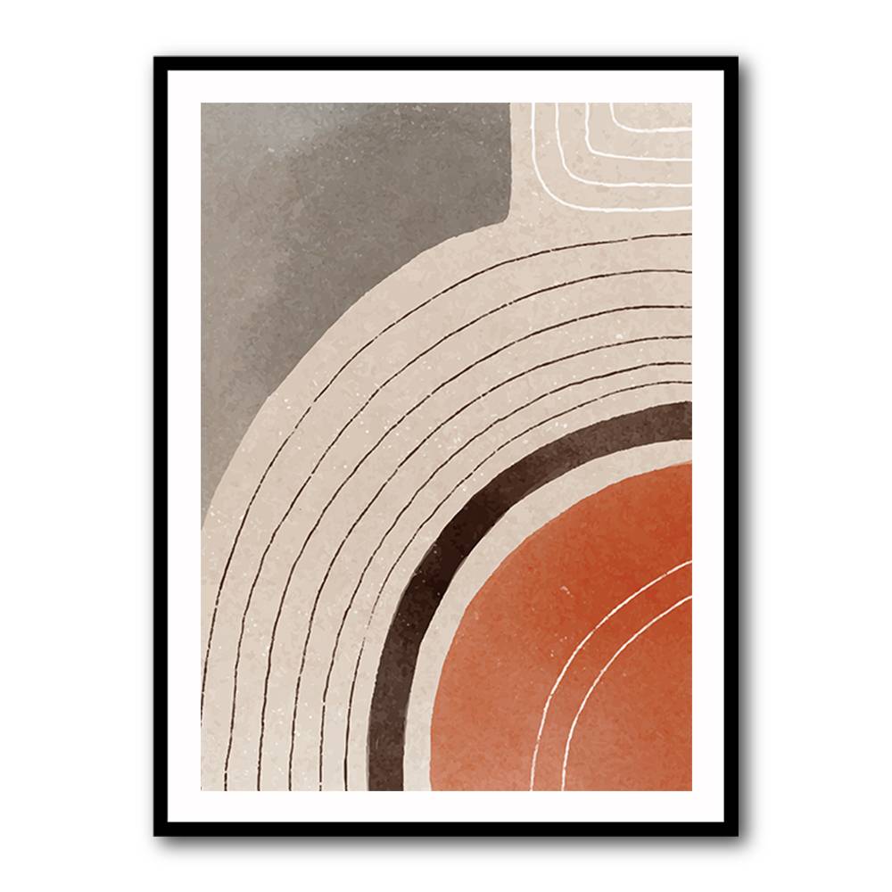 Orange Minimal Shapes #2 Wall Art