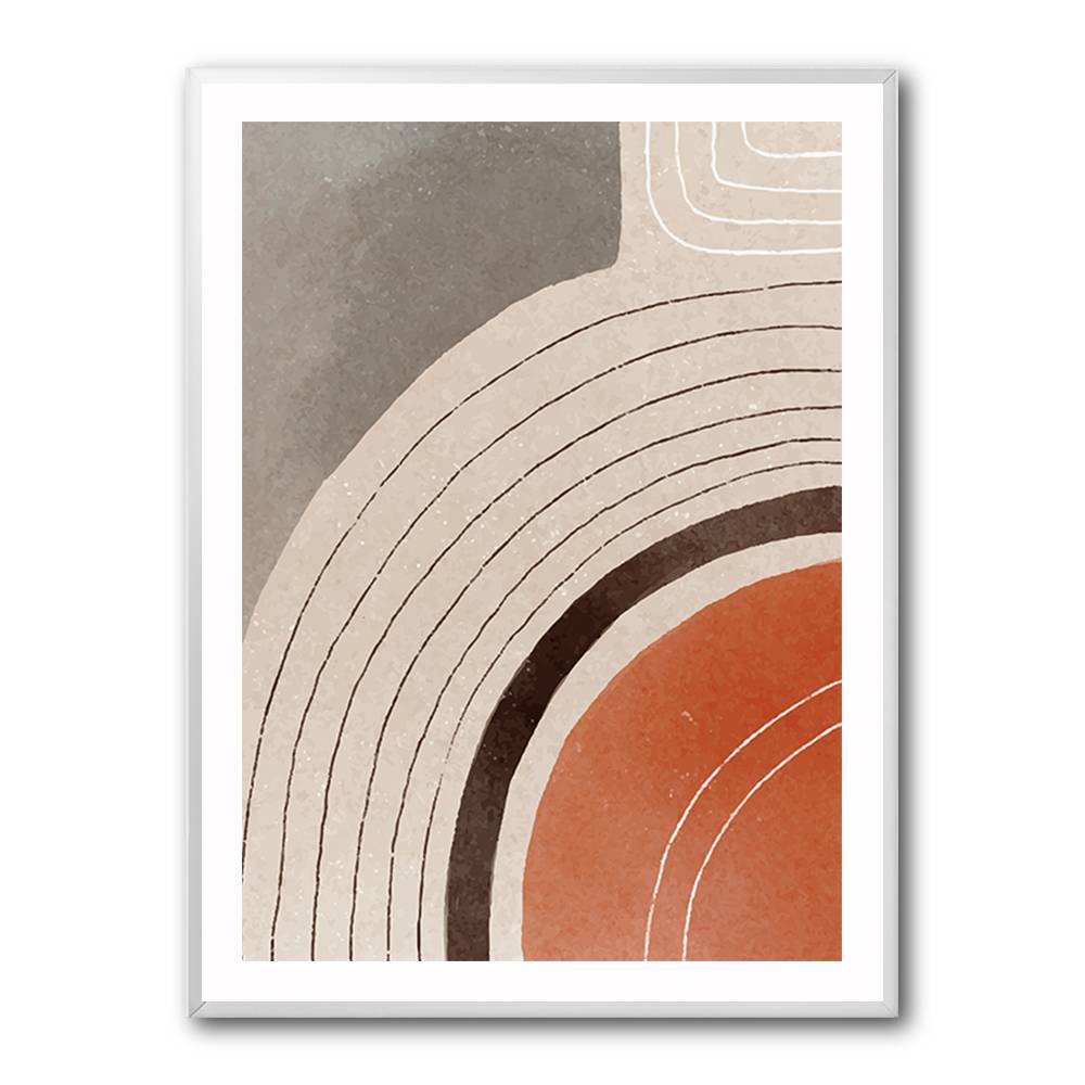 Orange Minimal Shapes #2 Wall Art