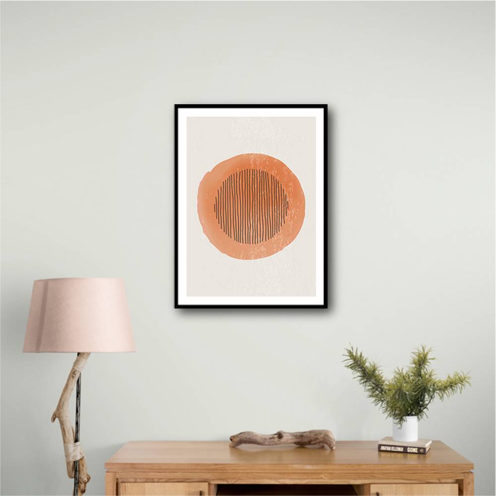  Orange Watercolor Shapes Series #1 Wall Art