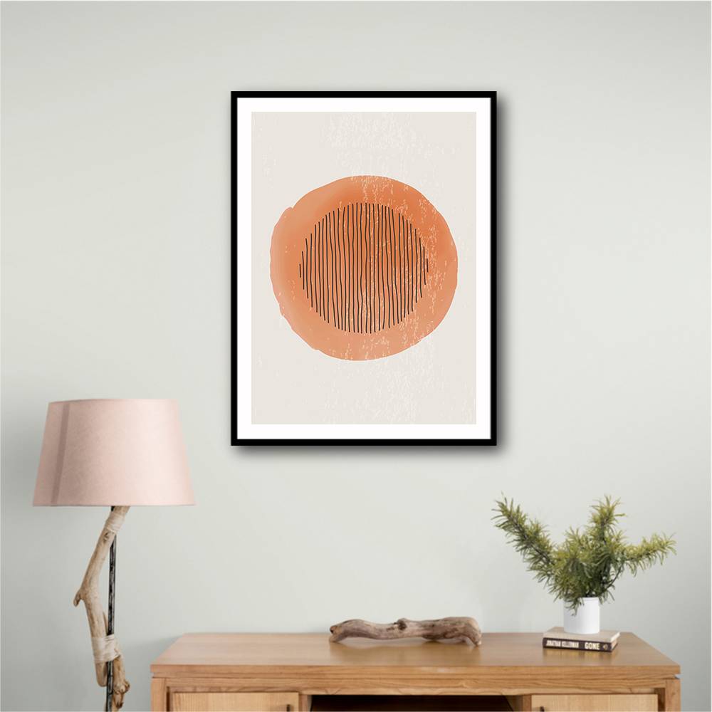  Orange Watercolor Shapes Series #1 Wall Art