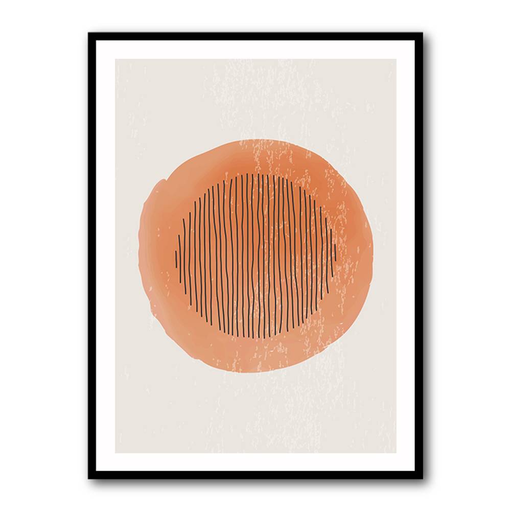  Orange Watercolor Shapes Series #1 Wall Art