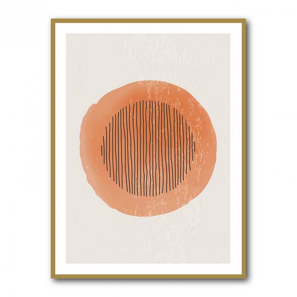  Orange Watercolor Shapes Series #1 Wall Art