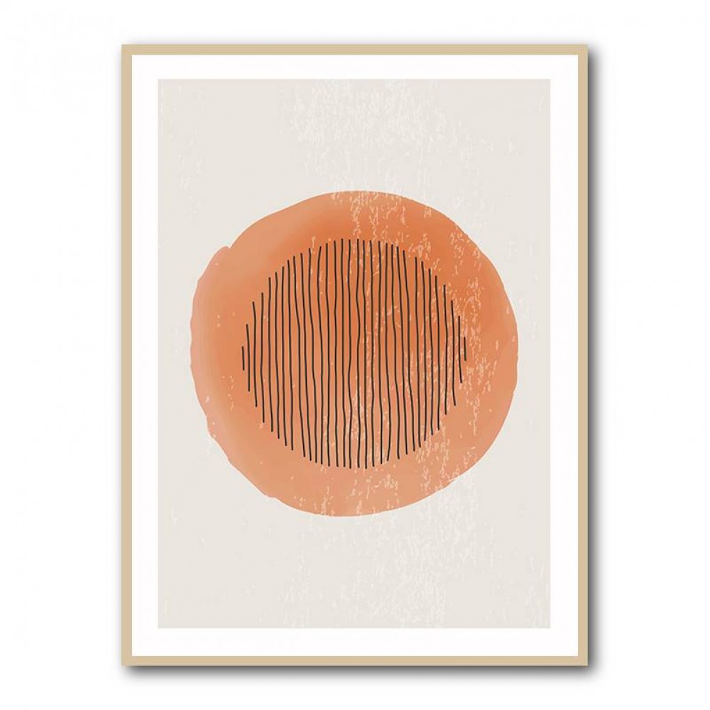  Orange Watercolor Shapes Series #1 Wall Art