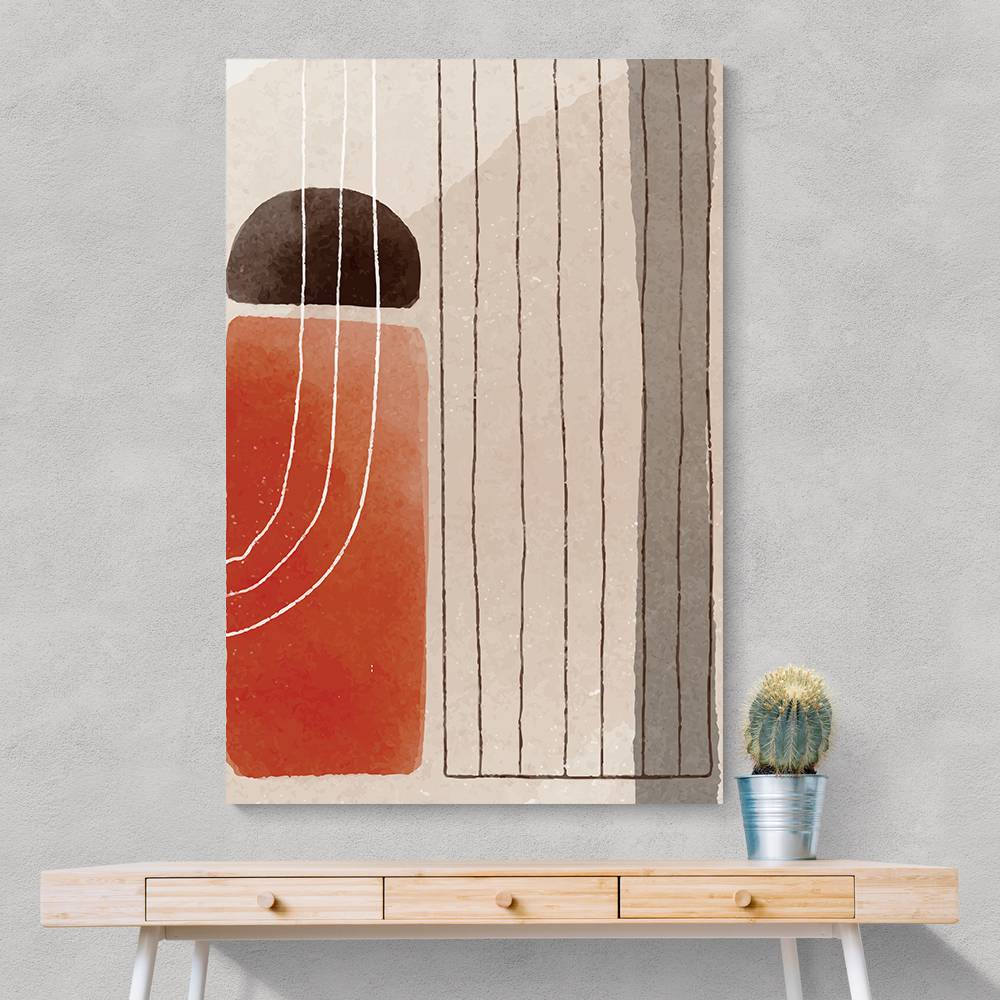 Orange Minimal Shapes #3 Wall Art