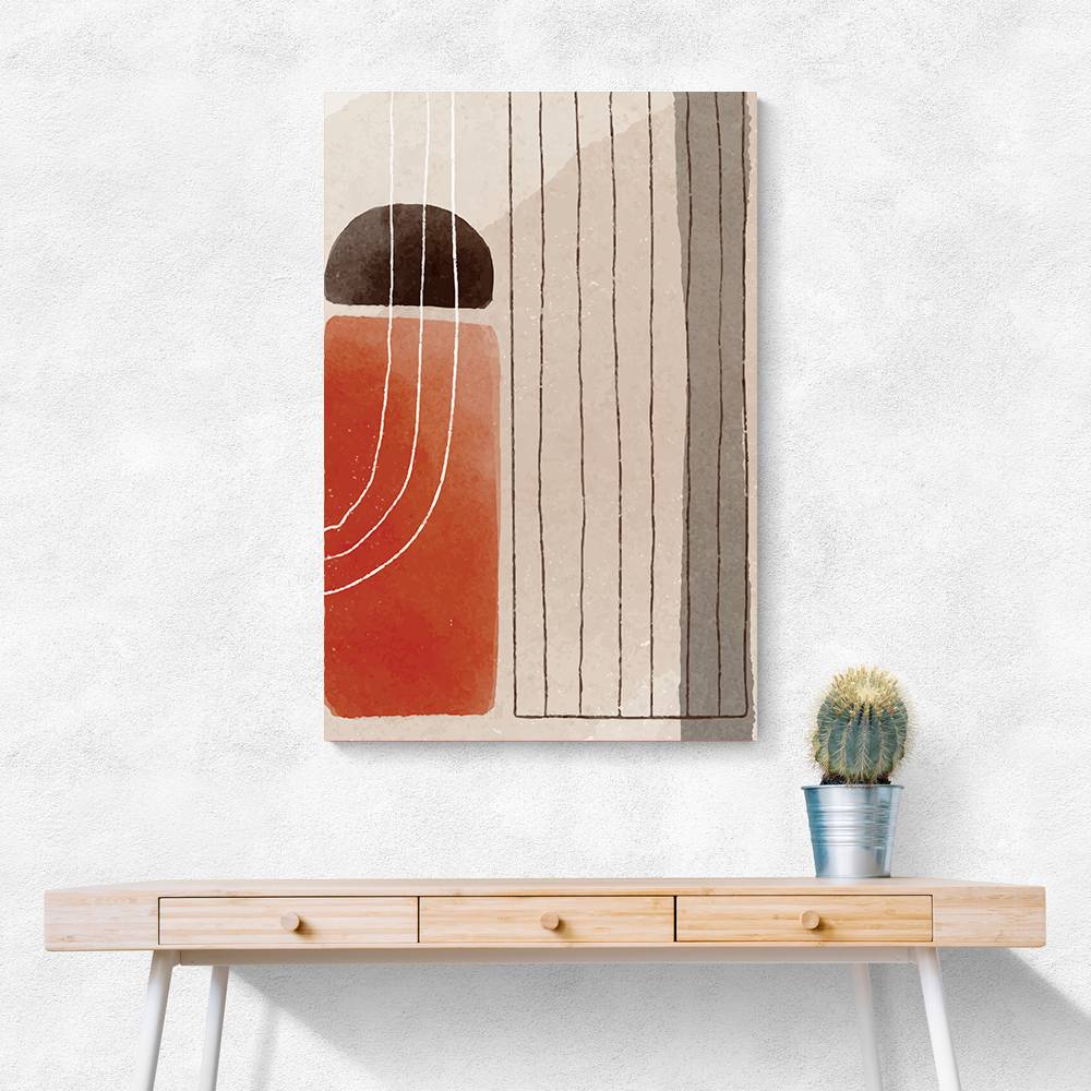 Orange Minimal Shapes #3 Wall Art