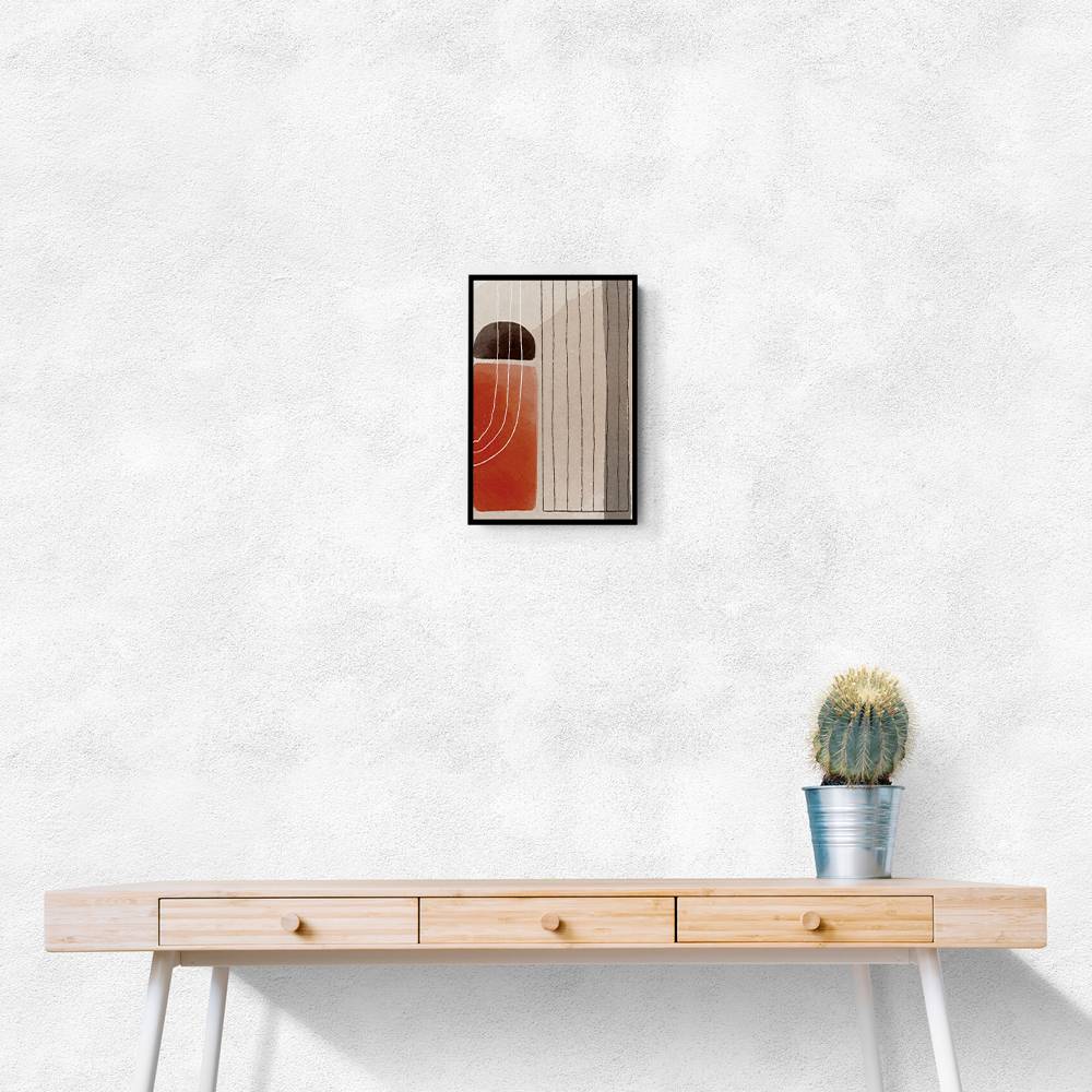 Orange Minimal Shapes #3 Wall Art