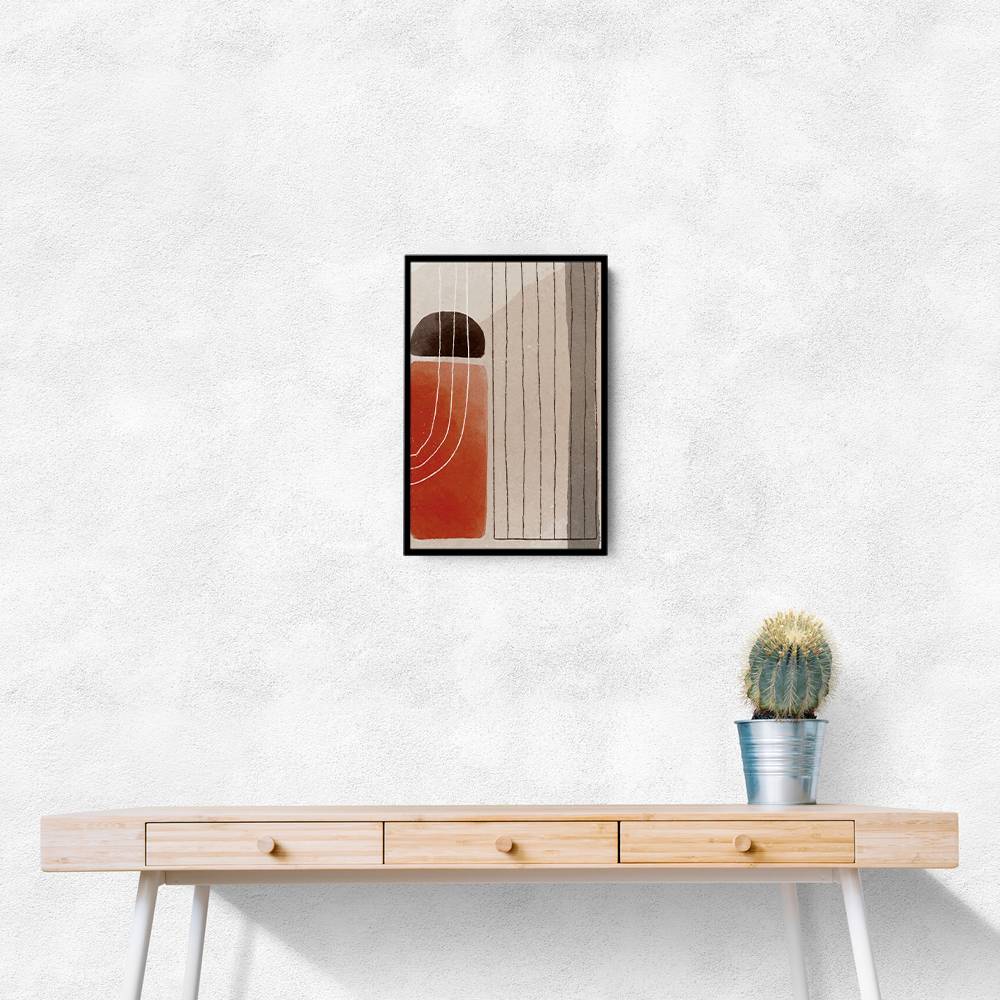 Orange Minimal Shapes #3 Wall Art