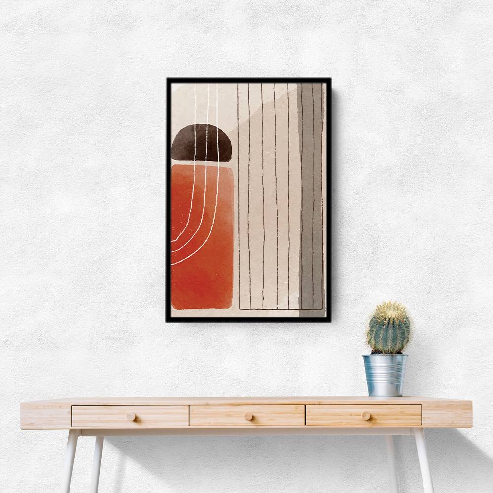 Orange Minimal Shapes #3 Wall Art