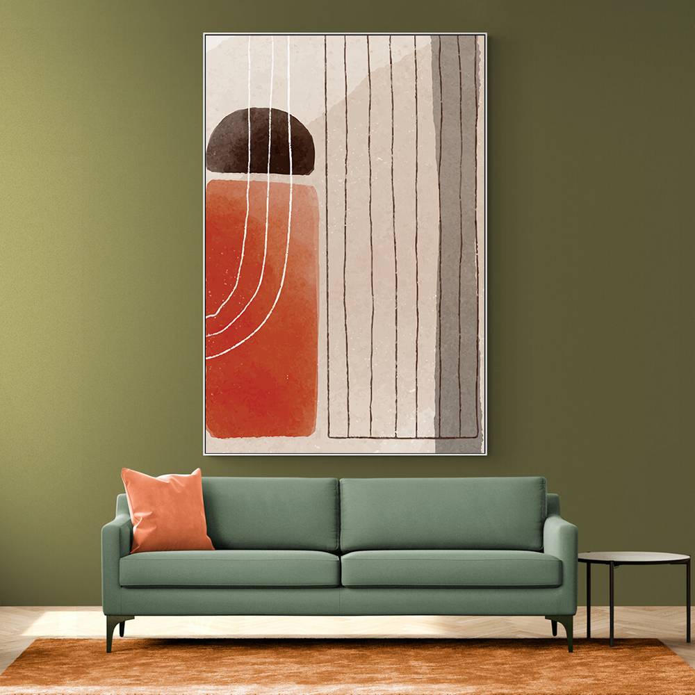 Orange Minimal Shapes #3 Wall Art