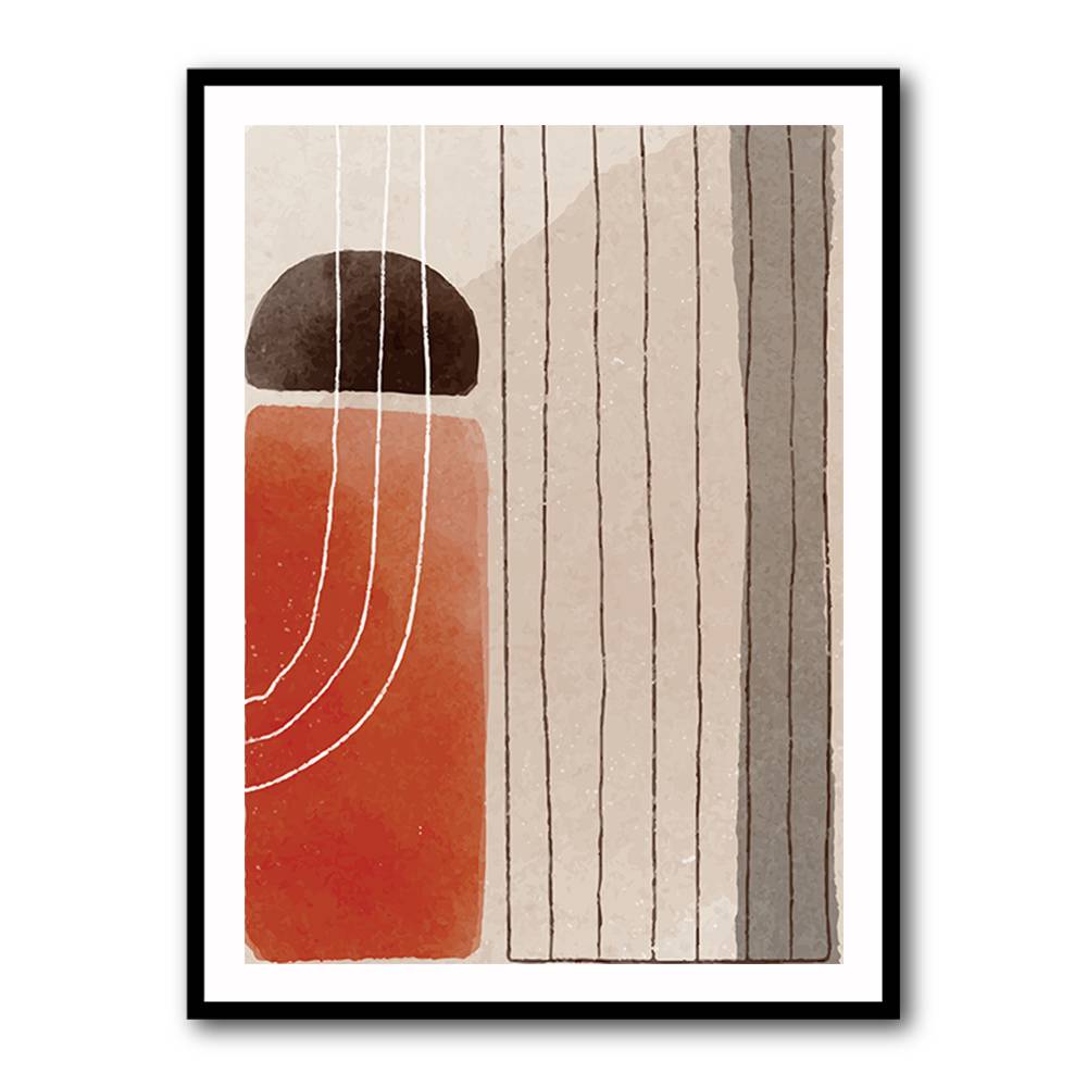 Orange Minimal Shapes #3 Wall Art