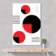  Red and Black Circles Wall Art