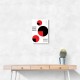  Red and Black Circles Wall Art