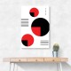  Red and Black Circles Wall Art