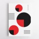  Red and Black Circles Wall Art