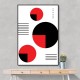  Red and Black Circles Wall Art