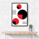  Red and Black Circles Wall Art