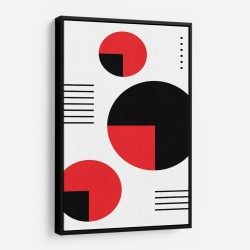  Red and Black Circles Wall Art