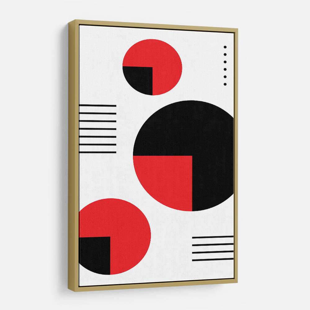  Red and Black Circles Wall Art