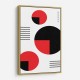  Red and Black Circles Wall Art