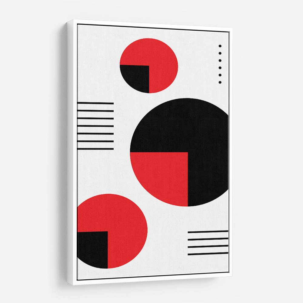  Red and Black Circles Wall Art