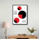  Red and Black Circles Wall Art