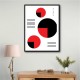  Red and Black Circles Wall Art