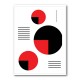  Red and Black Circles Wall Art