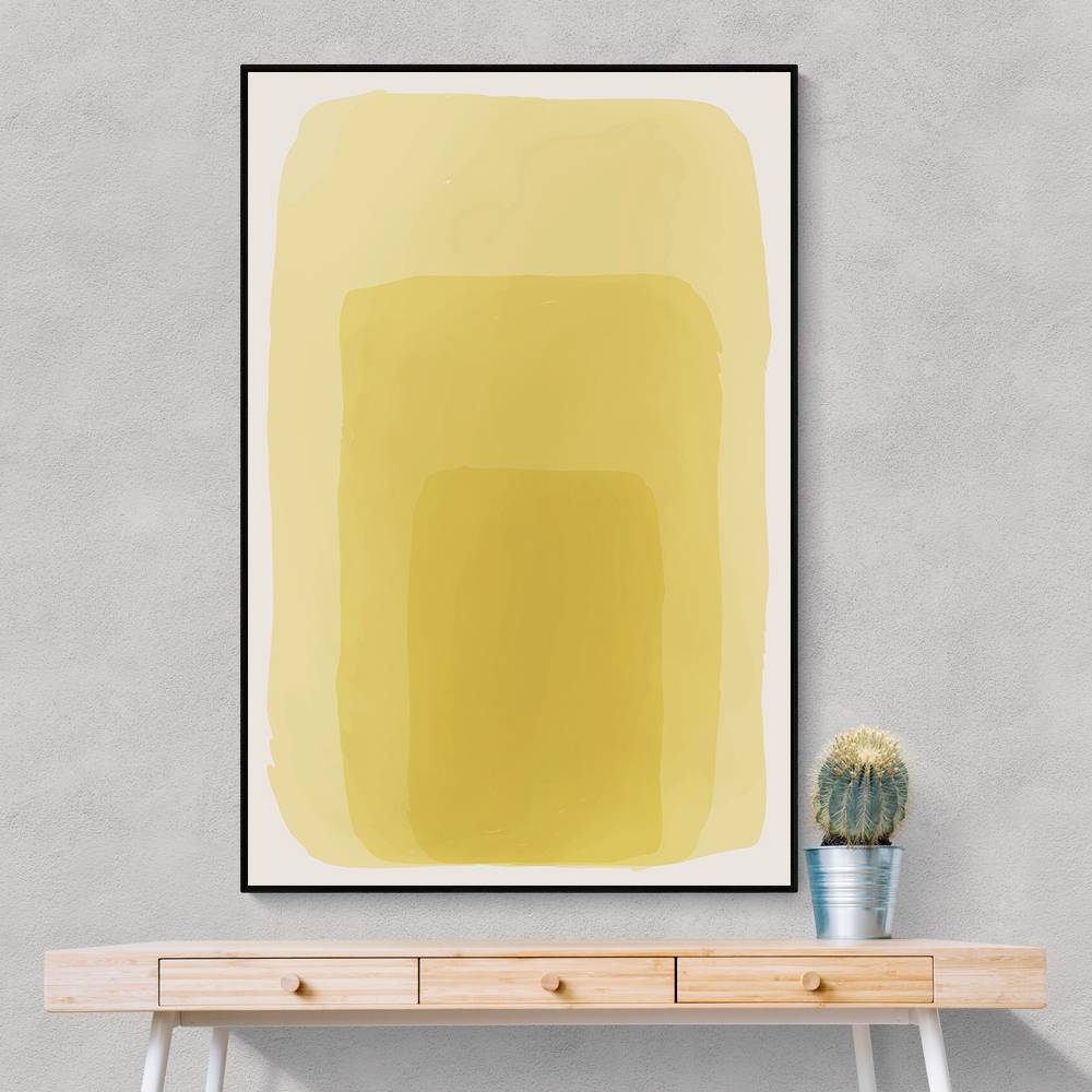 Yellow Watercolor Shapes #1 Wall Art