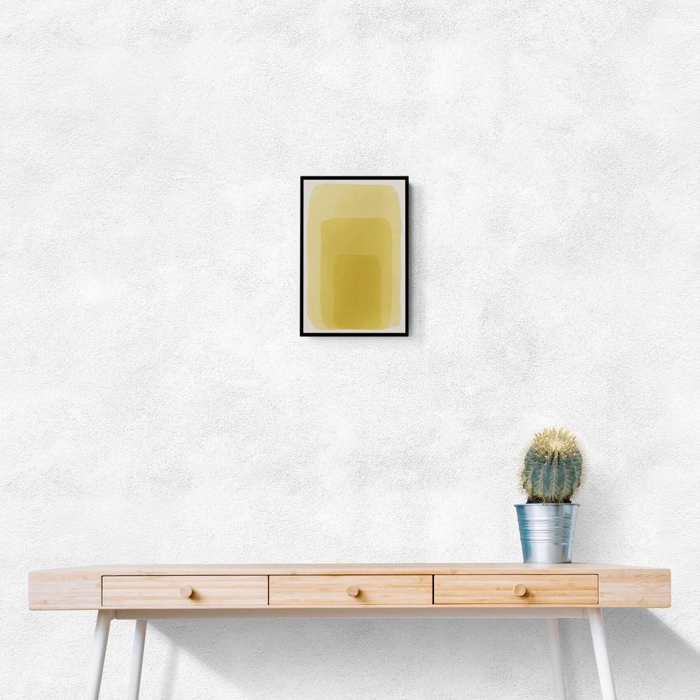 Yellow Watercolor Shapes #1 Wall Art