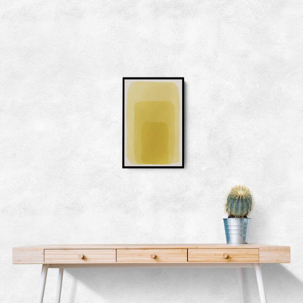 Yellow Watercolor Shapes #1 Wall Art