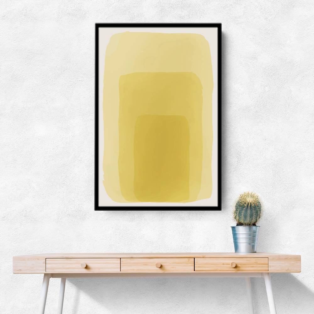 Yellow Watercolor Shapes #1 Wall Art