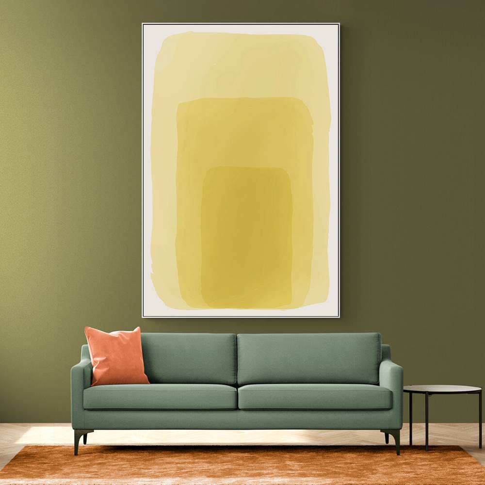 Yellow Watercolor Shapes #1 Wall Art