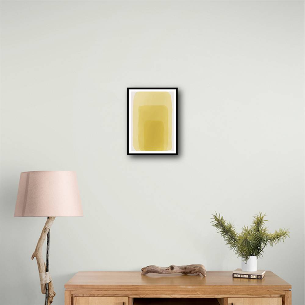 Yellow Watercolor Shapes #1 Wall Art