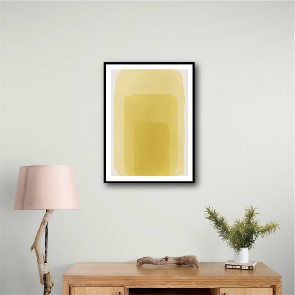 Yellow Watercolor Shapes #1 Wall Art