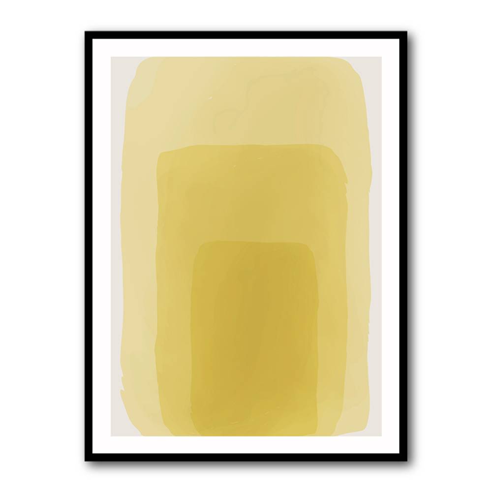 Yellow Watercolor Shapes #1 Wall Art