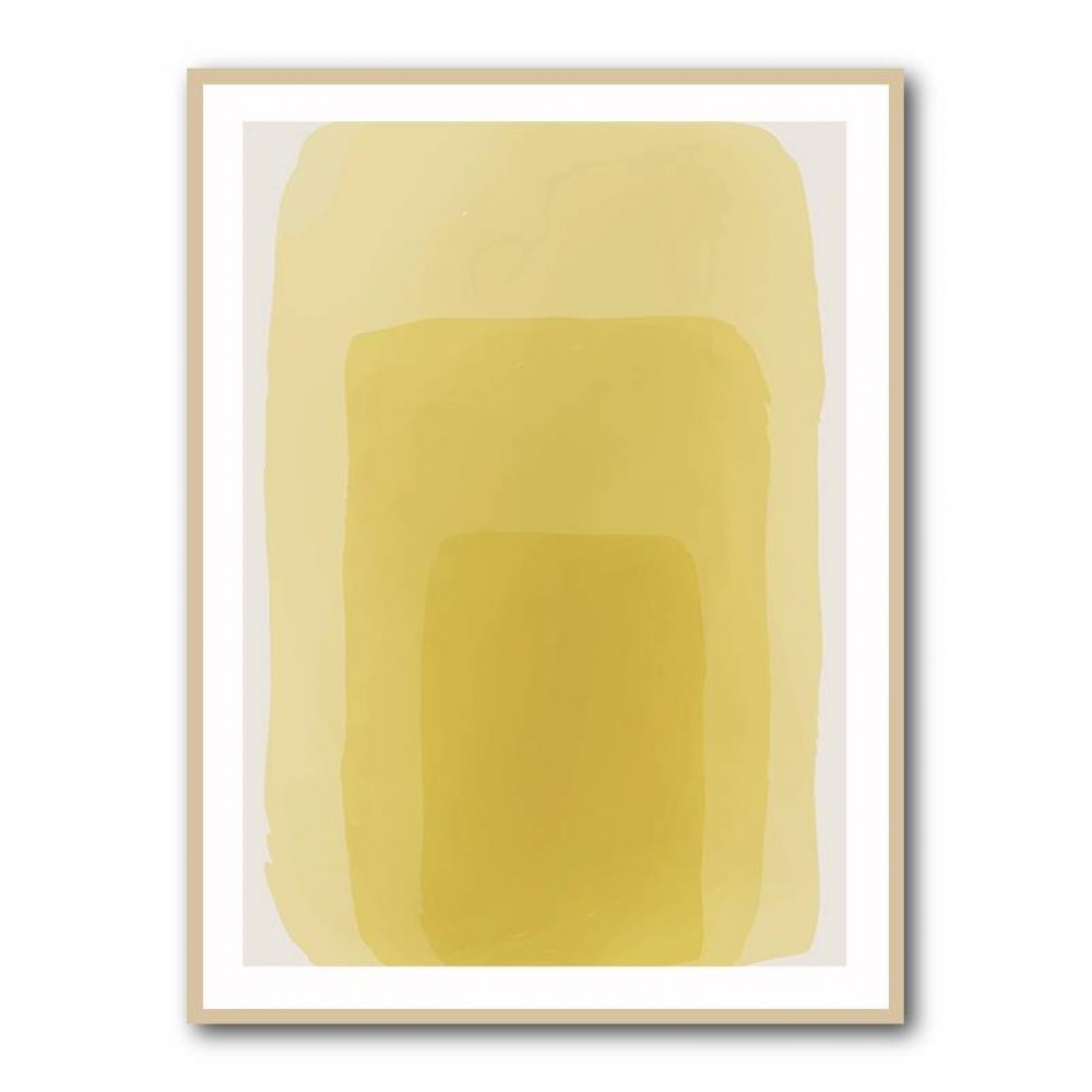 Yellow Watercolor Shapes #1 Wall Art