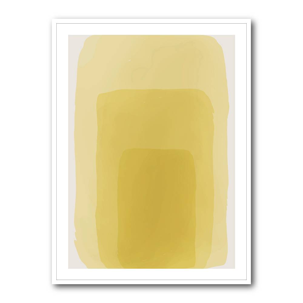 Yellow Watercolor Shapes #1 Wall Art