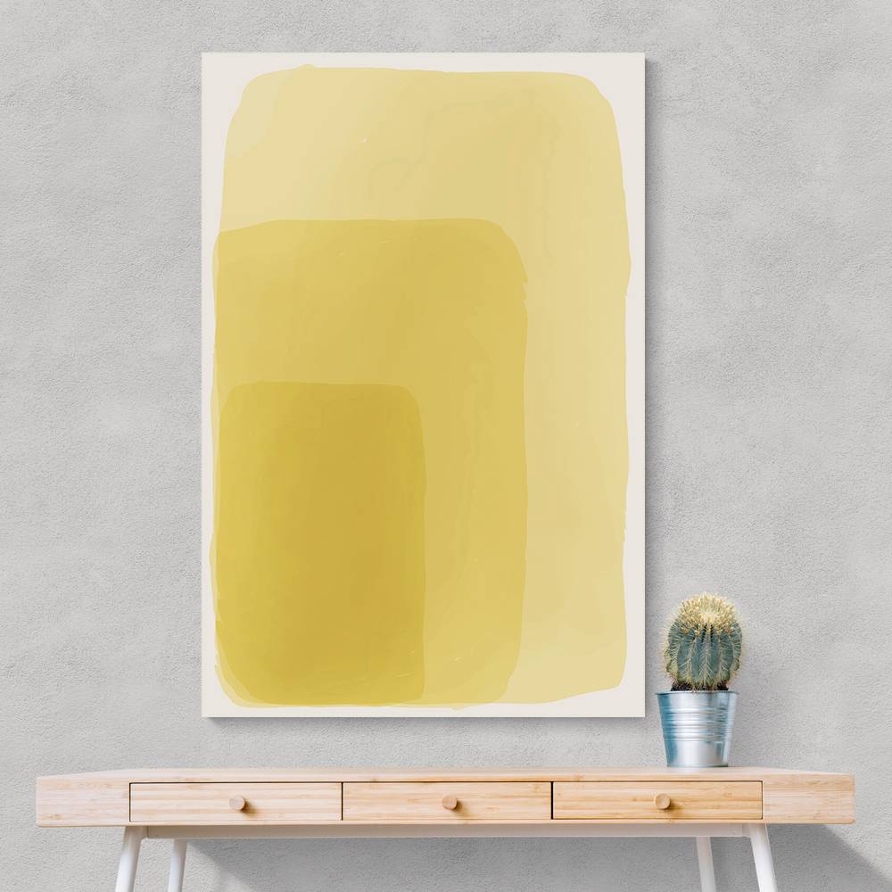  Yellow Watercolor Shapes #2 Wall Art