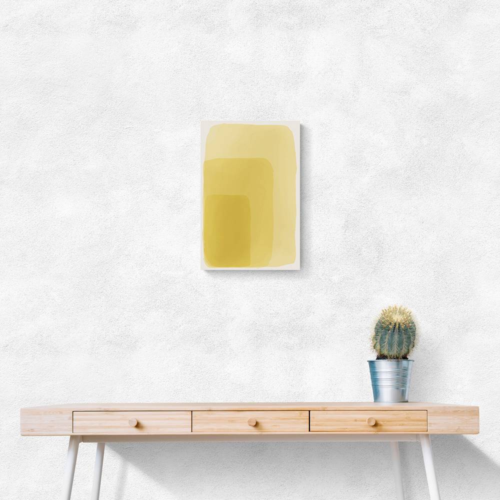  Yellow Watercolor Shapes #2 Wall Art