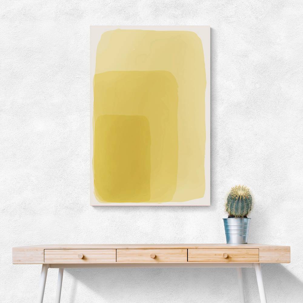  Yellow Watercolor Shapes #2 Wall Art