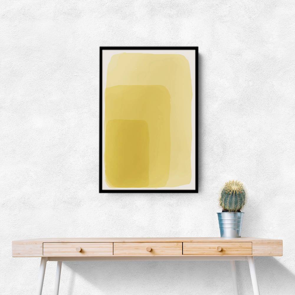  Yellow Watercolor Shapes #2 Wall Art