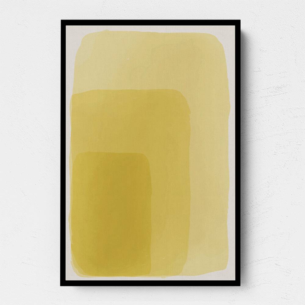  Yellow Watercolor Shapes #2 Wall Art