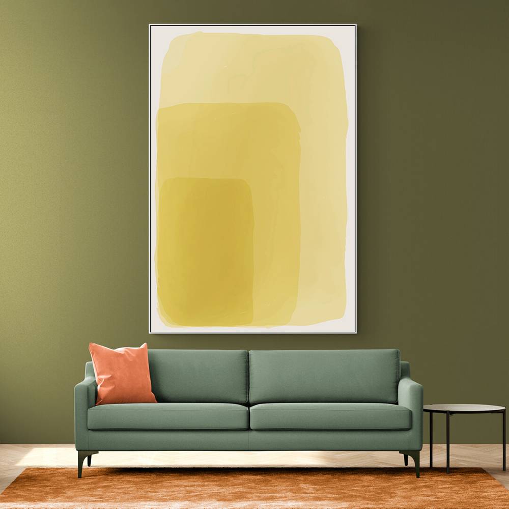  Yellow Watercolor Shapes #2 Wall Art