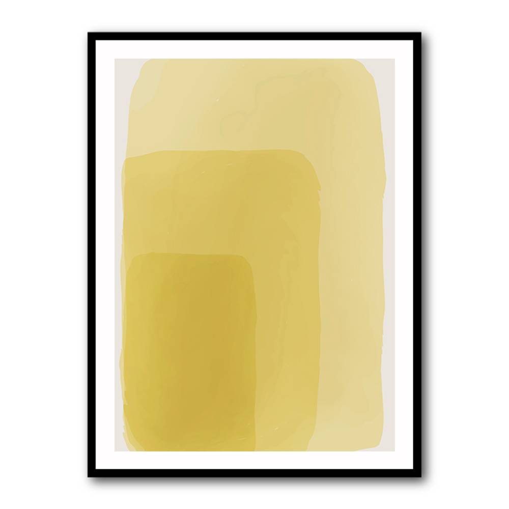  Yellow Watercolor Shapes #2 Wall Art