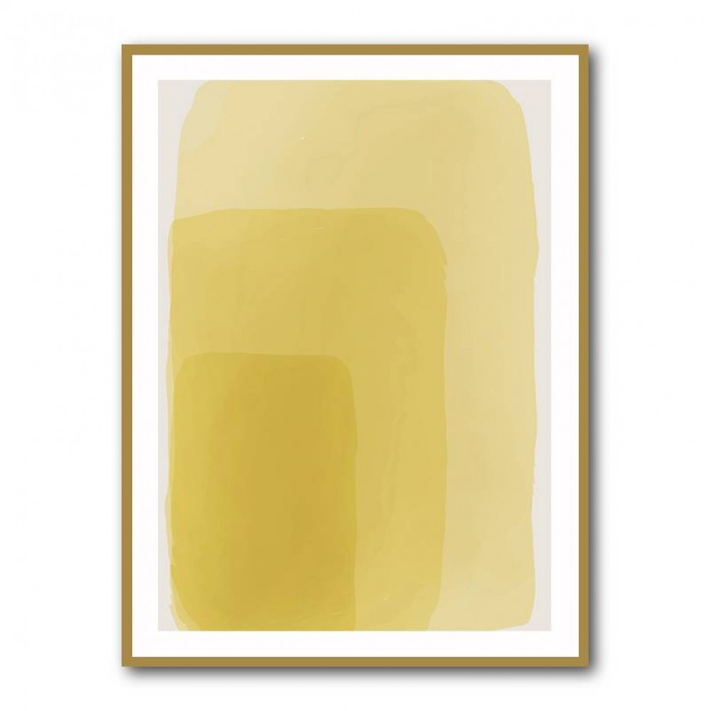  Yellow Watercolor Shapes #2 Wall Art