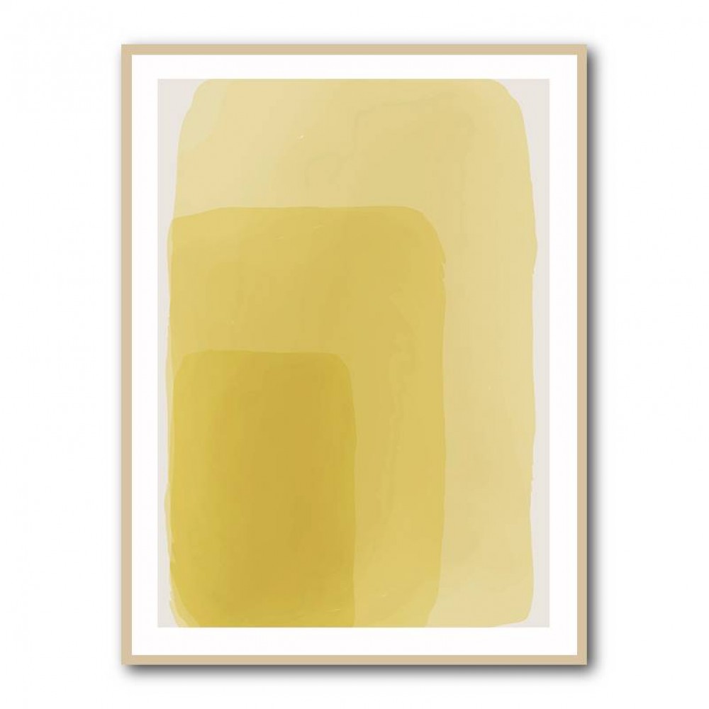  Yellow Watercolor Shapes #2 Wall Art