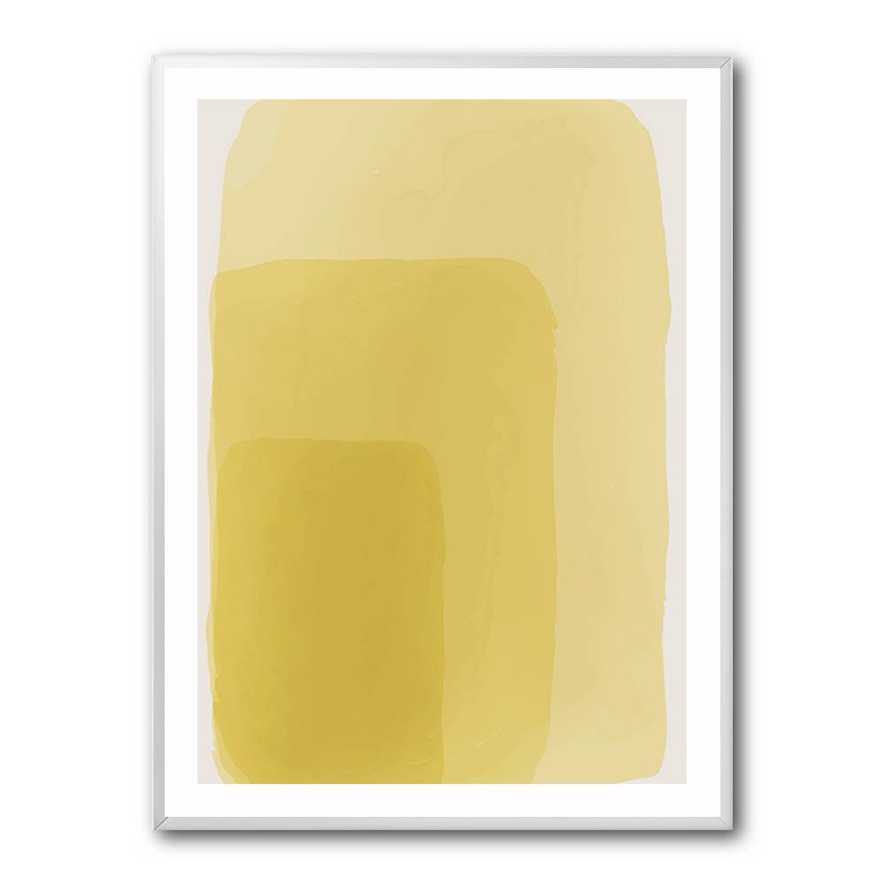  Yellow Watercolor Shapes #2 Wall Art