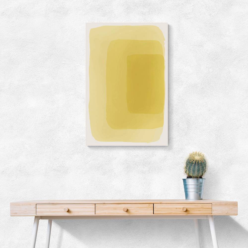  Yellow Watercolor Shapes #4 Wall Art